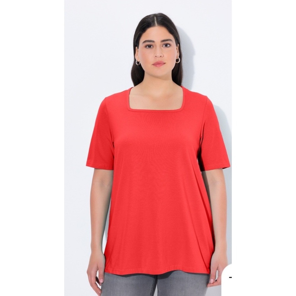ULLA POPKEN 807286 Essential Square Neck Stretch Tee NWT SIZE 20/22